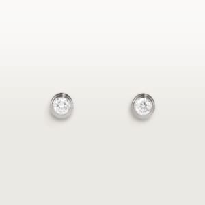 カルティエ ダムール イヤリング、ブリリアントカット ダイヤモンド2石、ミディアムモデル