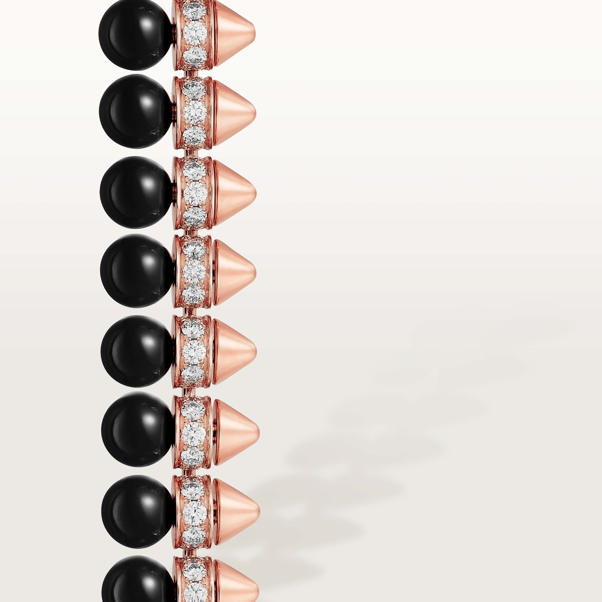 クラッシュ ドゥ カルティエ ブレスレット、オニキス、フレキシブル、XLモデル、ダイヤモンド - 画像 (3)