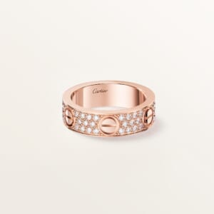 LOVE リング、クラシックモデル、パヴェセッティング
