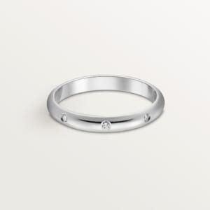 1895 ウェディングリング、幅2.6mm、ダイヤモンド3石