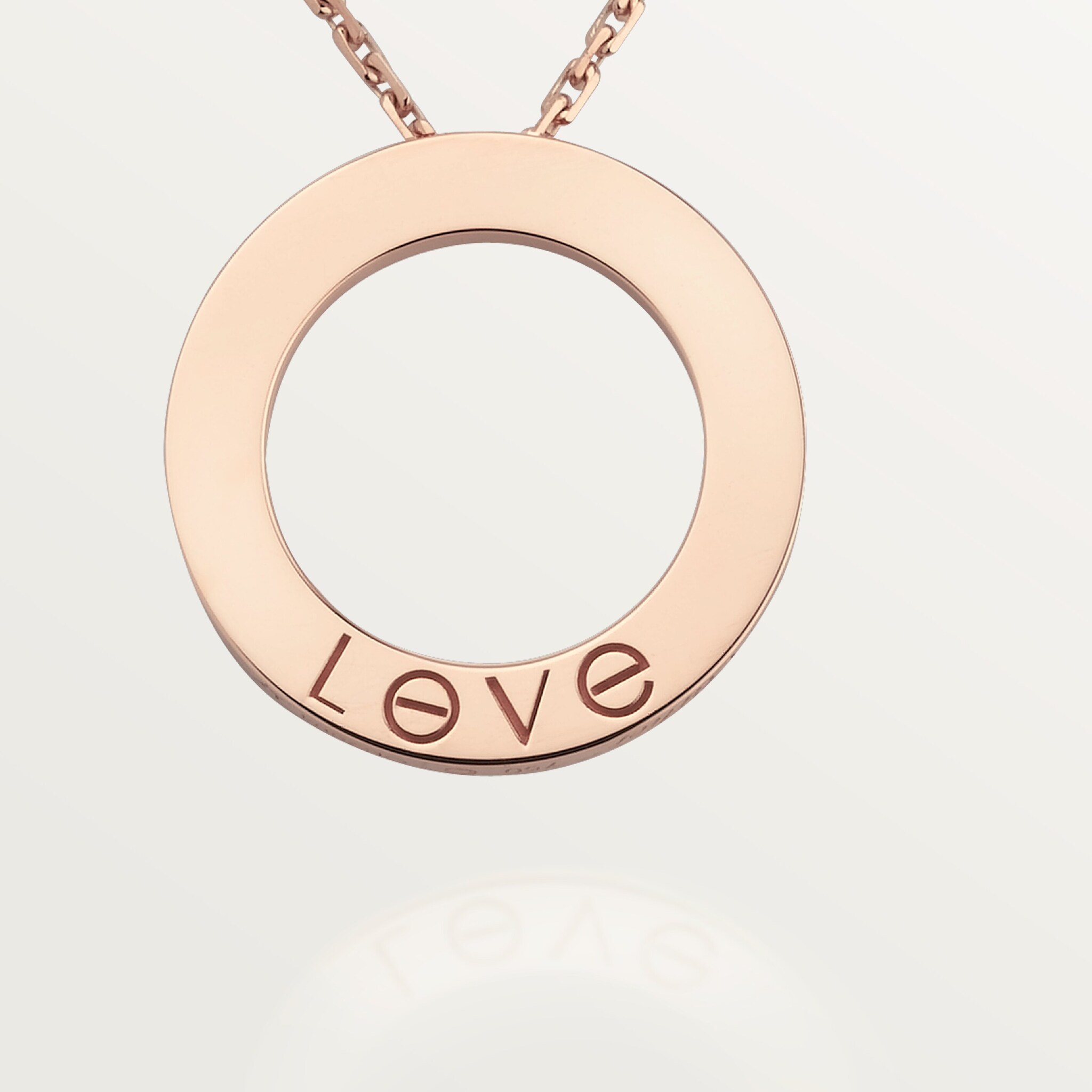 LOVE ペンダント、ダイヤモンド3石 - 画像 (8)