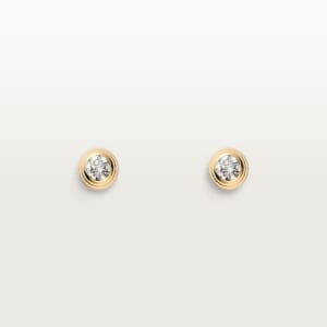 カルティエ ダムール イヤリング、ブリリアントカット ダイヤモンド2石、スモールモデル