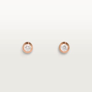 カルティエ ダムール イヤリング、ブリリアントカット ダイヤモンド2石、ミディアムモデル