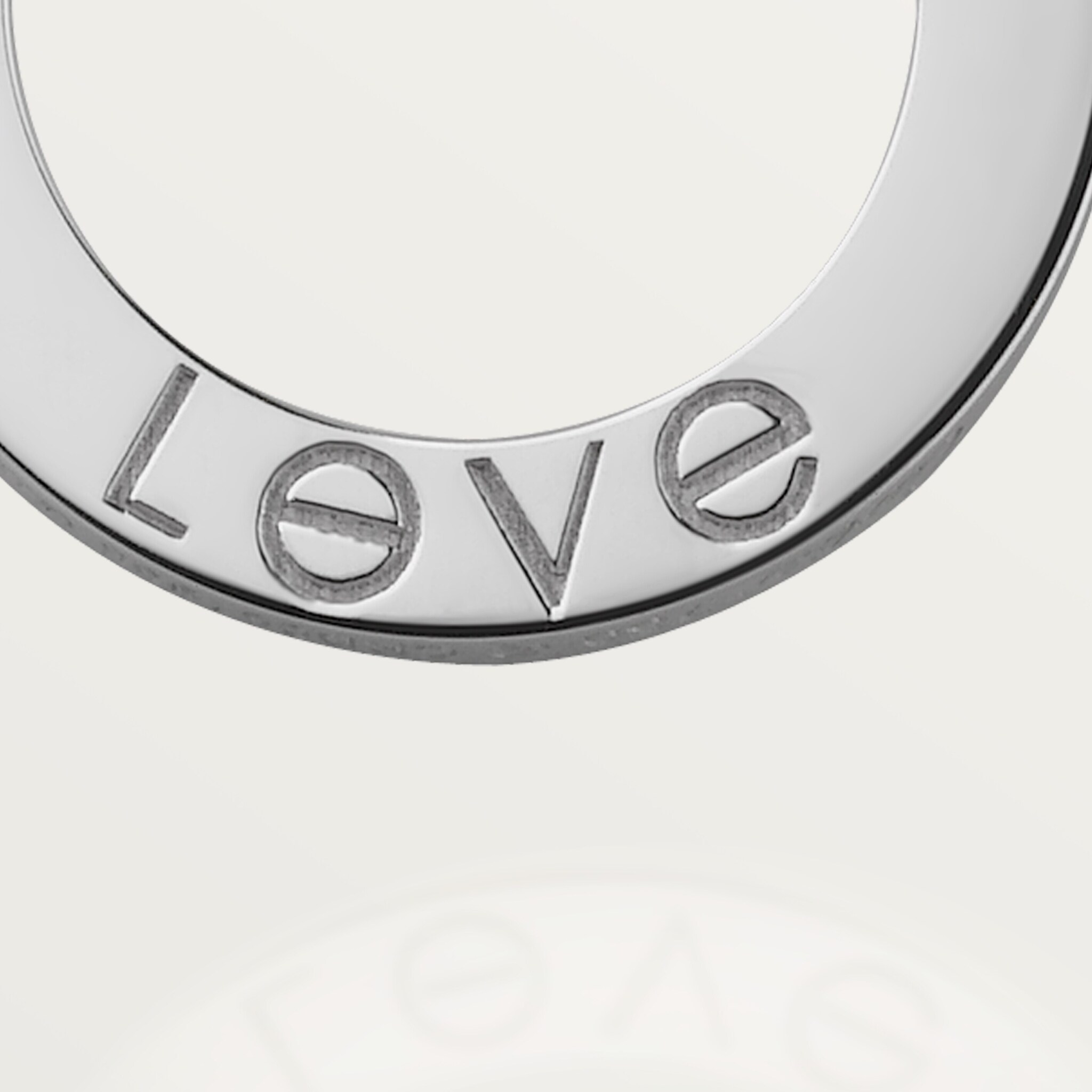 LOVE ペンダント、ダイヤモンド3石 - 画像 (4)