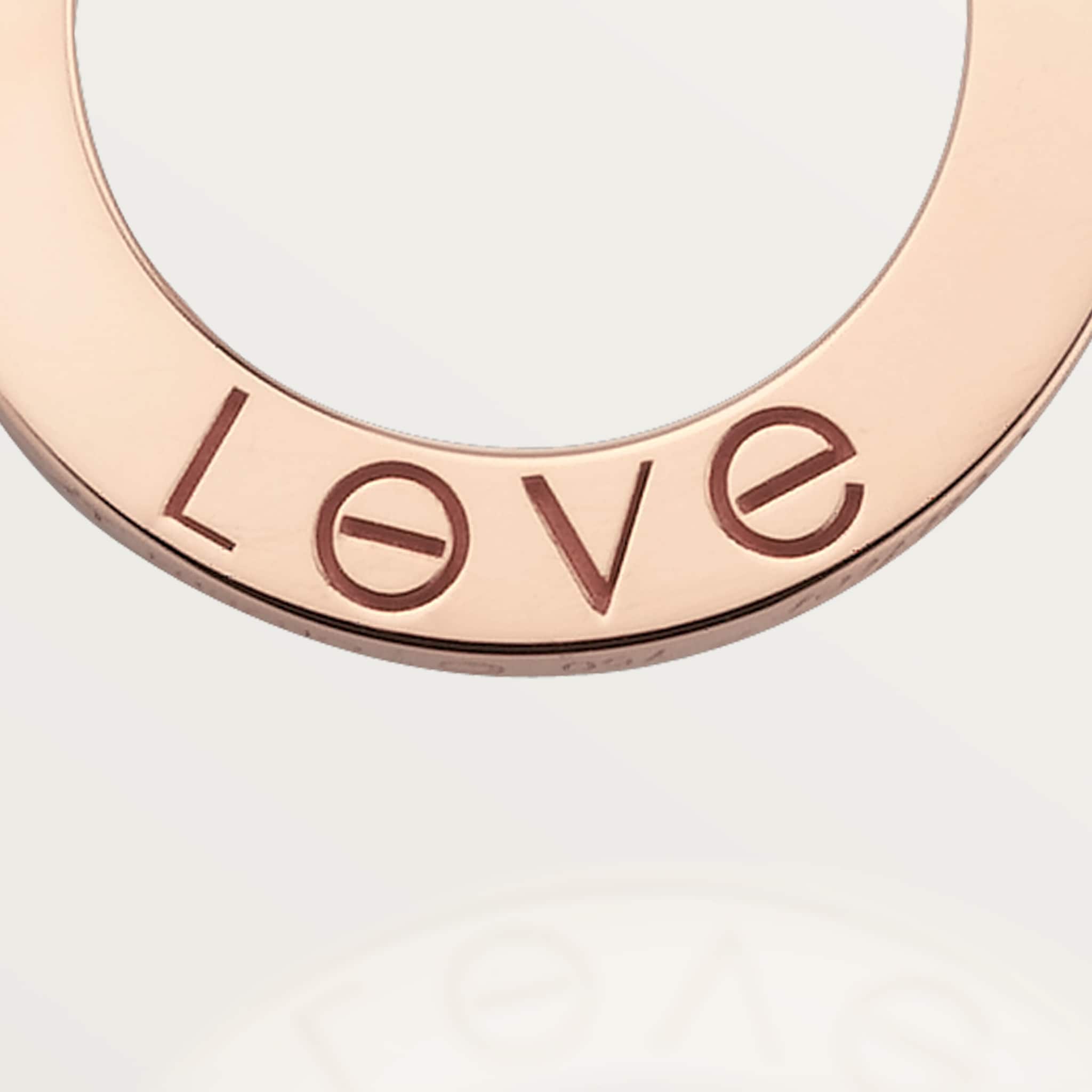 LOVE ペンダント、ダイヤモンド3石 - 画像 (3)