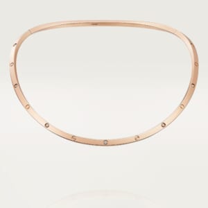 LOVE トルク ネックレス、ダイヤモンド10石