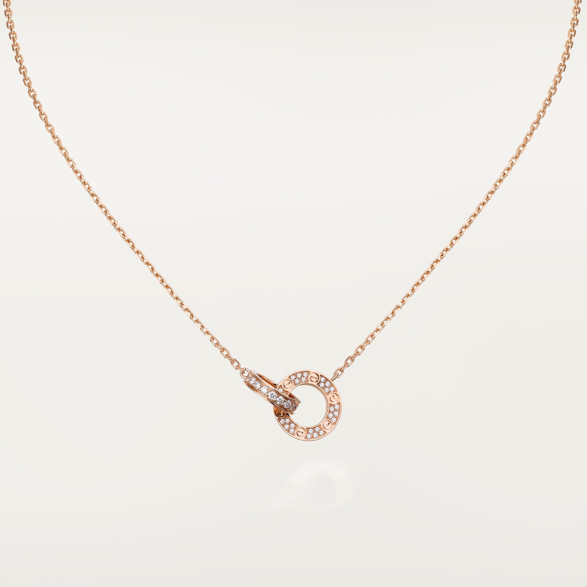 LOVE ペンダント、パヴェセッティング
