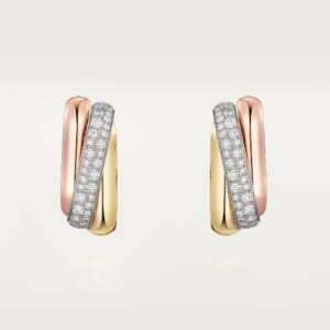 トリニティ クッション イヤリング、セミパヴェセッティング